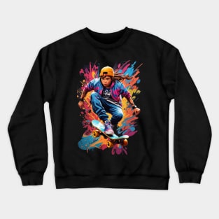 Salto Urbano: Aire y Estilo sobre Ruedas Crewneck Sweatshirt